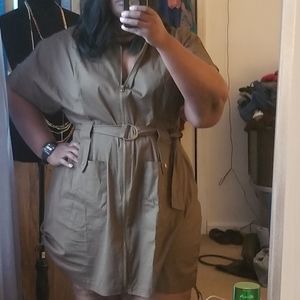 Olive Green cargo dress